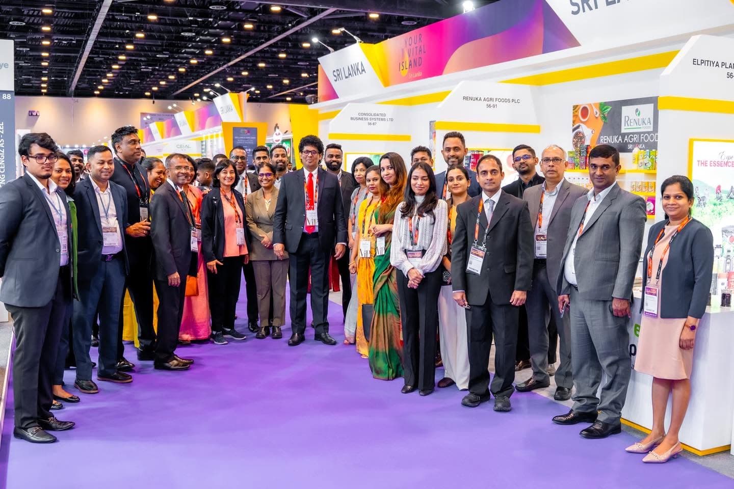 A group photograph at the Sri Lankan pavilion at Gulfood 2026